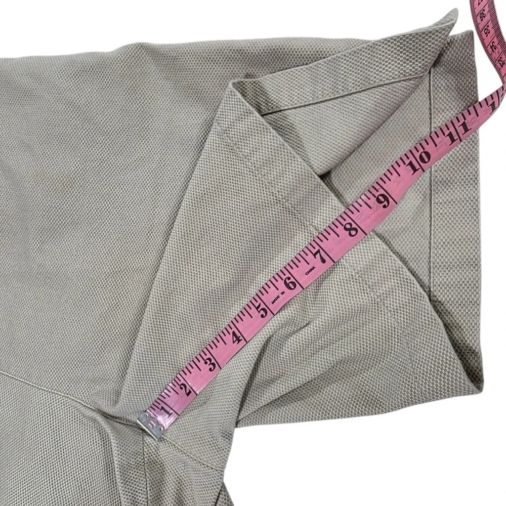 Lizgolf Chino Shorts Womens Khaki 14 Audra‎ Knit Flat Front Stretch Zip Pocket